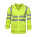 Sweat et capucin scurit zipp, veste de travail rflchissante, veste thermique en polaire chaude - ...