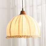 Rapanda - t�te de lit en coton et lin lustre plafond petit lustre d�coration t�te unique e27 lustre hauteur ...