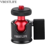 Vbestlife mini rotule pivotante � 360 degr�s en m�tal avec support � vis 1 / 4' pour �clairage de remplissage ...