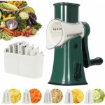 Rpe  fromage rotative, rpe  lgumes manuelle avec 5 lames cylindriques en acier ioxydable, rpe  ...