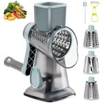 R�pe � fromage rotative, r�pe � l�gumes manuelle, rapeuse fromage rotative avec 3 lames de tambour d�tachables ...