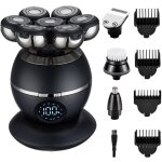 Rasoir �lectrique 5 en 1 7 t�tes pour hommes chauves, rasoir �lectrique multifonction pour hommes, kit ...