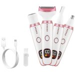 Rasoirs �lectriques � �cran led pour femmes et hommes, rasoir humide / sec 2025, �pilateur sans fil 4 ...