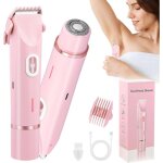 Rasoir electrique femme rechargeable, dual head tondeuse �lectrique 2 en 1, sans douleur tondeuse intime ...