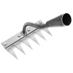 R�teau de d�sherbage multifonction en m�tal, r�teau de jardin 6 dents, r�teau de jardin portable pour ...