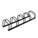 Râtelier pour 5 vélos, jusqu'à 60 mm de largeur de pneu, en métal, pour garer, support à poser au sol, ... Râtelier pour 5 vélos, jusqu'à 60 mm de largeur de pneu, en métal, pour garer, support à poser au sol, ...