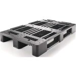 Craemer palette plastique l1200xl800xh150mm 3 semelles ajoures avec rebord hd - pe - 83360201