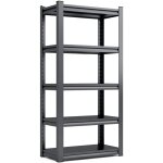 Rayonnage � 5 niveaux, 160cm x 80cm x 40cm?full metal, style industriel, capacit� 650 kg, planches r�glables, ...