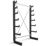 Rayonnage  bras en porte -  - faux stier, simple, 1 trave avec 6 niveaux dcroissants 1300x2000x500 ...