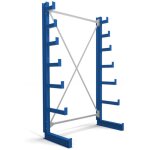 Rayonnage  bras en porte -  - faux stier simple, 1 trave avec 6 niveaux dcroissants 1300x2000x500 ...