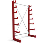 Rayonnage � bras en porte - � - faux stier simple, 1 trav�e avec 6 niveaux d�croissants 1300x2000x500 ...