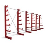 Rayonnage  bras en porte -  - faux stier, simple, 5 traves avec 6 niveaux dcroissants 6500x2000x500 ...