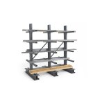 Rayonnage direct - rack cantilever 4 niveaux 2 cots - module de dpart : 2500x1000x700mm - raycan / ...