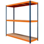 Rayonnage garage s - rax ? rangement industriel robuste & ajustable 3 tages 180 x 180 x 60cm ? capacit ...
