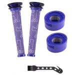 Rebirthcare filtres de rechange pour aspirateur dyson v6 v7 v8 absolute, 2 post filtres et 2 pr filtres ...