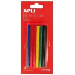 Recharge de b�tons de colle - apli - 12 couleurs assorties - 7, 5 mm - 10 cm - activit�s manuelles