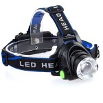 Rechargeable capteur de mouvement super bright phares de chasse zoomable 3 modes lampe frontale