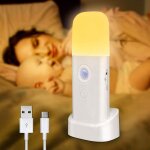 Rechargeable led night light for adults, 2000mah indoor motion sensor lamp, 5 levels adjustable brightness, ...