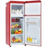 Rfrigrateur rtro, hauteur 105, 5 cm, largeur 41 cm, deux portes, avec un volume total de 92 litres, ...