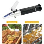 R�fractom�tre � miel, brix, baume et eau humidit� testeur 3 en 1. plage de mesure de l'humidit� de l'eau ...