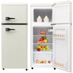 Rfrigrateur 92l, avec 2 porte, compartiment conglateur, clairage led, rglables tagre et pieds, ...