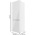 Cecotec - rfrigrateur combin 2 portes de cristal bolero coolmarket combi 356 verre blanc d. 356 l, ...
