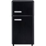 Fortuna lai - rfrigrateur rtro 72 l, double porte, clairage led, 39 db, classe e, conglateur et ...