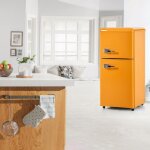 Rfrigrateur rtro h86x45lcm - rfrigrateur conglateur led 2 portes 60l + conglateur 22l, 163kwh ...