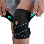 R�glable genouill�re rotulienne et ligamentaire, avec stabilisateurs lat�raux et coussinets en gel pour ...