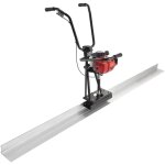 R�gle � b�ton � gaz 2445 mm bord droit en aluminium moteur vibrant � ciment � 4 temps poign�es r�glables ...