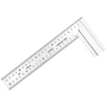 R�gle carr�e en acier inoxydable 250mm double �chelle angle droit pour travail du bois d�coration