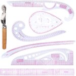 R�gle couturi�re pliable 7 pi�ces, courbes / �chelles, patronnage / mod�lisme textile