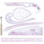 R�gle de d�coupe, r�gle courbe, roulette � dessin, combinaison de r�gles pour patchwork, r�gle pour la ...