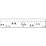 Rgle gradue 20 cm personnalise pour colier  prnom | kawaii #ffffff - 21 x 4 cm - #ffffff