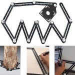 Rgle de mesure multi - angle pour carrelage - outil d'angle noir - pochoir d'angle en alliage d'aluminium ...