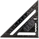 R�gle triangulaire noire de 1 pouce, outil de mesure d'angle de haute pr�cision pour charpentiers et ...