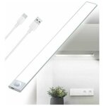 Reglette led cuisine sous meuble rechargeable usb, lumi�re tricolore, 2500mah 40cm dimmable lampe placard ...