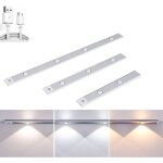 Rglette led avec dtecteur de mouvement et batterie rechargeable usb en cct pose facile. dimension: ...