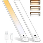 R�glette et spot de cuisine et meuble 2pcs capteur de mouvement pir int�rieur led veilleuse sous armoire ...