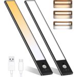Rglette et spot de cuisine et meuble 2pcs capteur de mouvement pir intrieur led veilleuse sous armoire ...