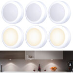 R�glette et spot de cuisine et meuble lot de 6 petits spots led tactiles, � coller, fonctionnement � ...