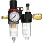 R�gulateur de pression d'compresseur, 1 / 4' s�parateur d'eau d'air comprim� avec manom�tre pour compresseur ...