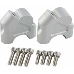 Rehausseurs de guidon moto argents 22mm - bmw r1200gs lc r1250gs 1g13 k501 (paire)