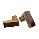 Rehausseurs de lit en bois 2 po. pieds de canapé pour meubles pieds de canapé en forme de l pieds de ... Rehausseurs de lit en bois 2 po. pieds de canapé pour meubles pieds de canapé en forme de l pieds de ...