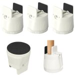 Rehausseurs de lit robustes blancs pour meubles, 6 � 8 cm, espace de rangement pour lit, chaise, table, ...