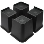 Rehausseurs de meubles, lot de 4, 15, 2 cm, forme en l, blocs de sur�l�vation pour lit, canap�, bureau, ...