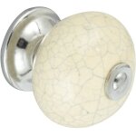 Rei - bouton de meuble boule beige porcelaine h. 38 x l. 40 x p. 40 mm Rei - bouton de meuble boule beige porcelaine h. 38 x l. 40 x p. 40 mm