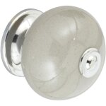 Rei - bouton de meuble boule gris foncé porcelaine h. 38 x l. 40 x p. 40 mm Rei - bouton de meuble boule gris foncé porcelaine h. 38 x l. 40 x p. 40 mm