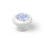 Bouton de meuble style classique en porcelaine finition bleue mesures 353526mm système de fixation vissé ... Bouton de meuble style classique en porcelaine finition bleue mesures 353526mm système de fixation vissé ...