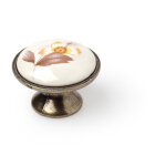 Bouton de meuble style classique fabriqué en porcelaine - zamak finition fleur blanche mesures 292922mm ... Bouton de meuble style classique fabriqué en porcelaine - zamak finition fleur blanche mesures 292922mm ...